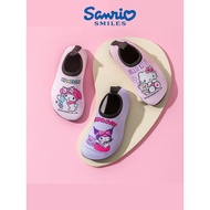 New Sanrio Children Wading Shoes Girls Beach Shoes Melody Seaside Snorkeling Shoes Cut-Resistant Bar
