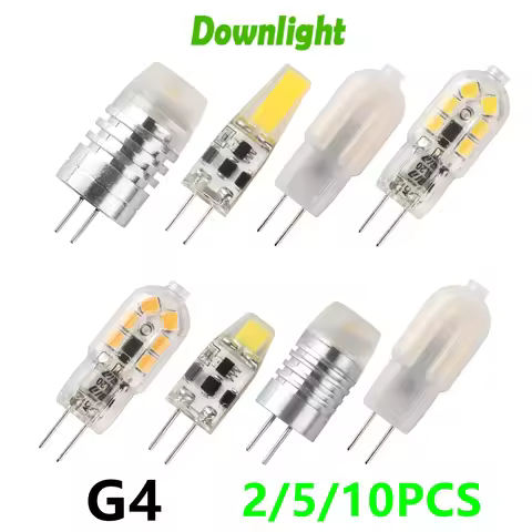2/5/10PCS LED Mini In-Line G4 AC/DC 12V Low Power 1.2W 1.4W 2W 3W High Luminous Efficiency Can repla