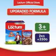 [Family Bundle] Lactum 3+ Plain 2kg Powdered Milk Drink for Children Above 3 Years Old + Sustagen Pr