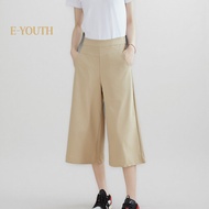 Eyouth 10123 Women Elegant Twill High Waist Culottes