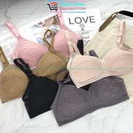 Thin bra, no underwire, no padding, medium shape, B cup, ANNY Thailand 1912