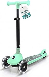 SereneLife 3 Wheel Scooter for Toddlers & Kids, Foldable Seat, LED Wheels, Adjustable Handlebar, Ant