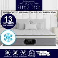 (SG) Mattress by Sleep Tech™ Pocketed Spring Mattress, Memory Foam Single, Super Single, Queen, King