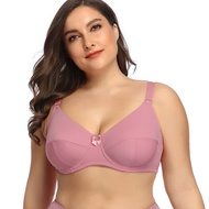 PARIFAIRY Solid Color Plus Size E Cup Women Bra Intimate Underwear Comfortable Full Coverage Lingeri