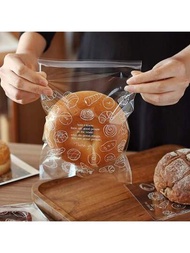 100入組自黏式包適用於可愛麵包包裝,麵包店包裝適用於吐司,透明餅乾,小蒸熟麵包,自密封包裝適用於餐替代品