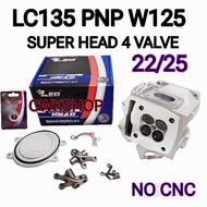 LEO 4V HEAD LC135 PNP WAVE125 RACING HEAD 4VALVE 19/22 20/23 22/25 24/27 25/28 4V HEAD LEO LC（ NEW V
