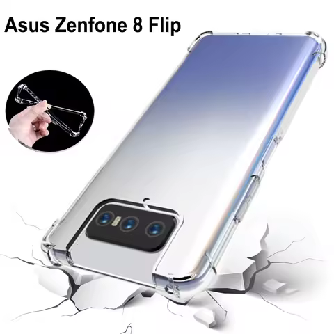 For Asus Zenfone 8 Flip ZS672KS Case Air Cushion Shockproof Airbag Silicone TPU Soft Cover Phone Cas
