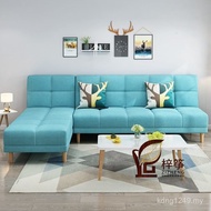 Dual-use Sofa Type Long Strip One Modern Concubine l Double Ready Stock Sofa Bed Rental House Foldin