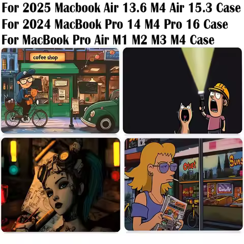 For MacBook Pro 14 M4 M3 Chip 2024 Pro 16.2 Case For Macbook Air 13 2025 M4 Chip Air 15 A3241 Case f