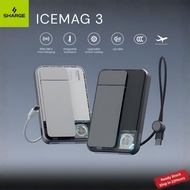Sharge ICEMAG 3 Qi2 25W Magnetic Power Bank 10000mAh with 35W Built-in Cable