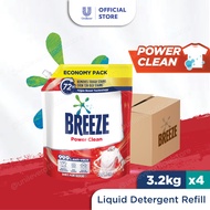 [Bundle of 4] Breeze Liquid Detergent Refill 3.2kg