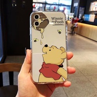 เคสiPhone14 สไตล์เกาหลี พิมพ์ลาย คู่หมีพูห์น่ารักหนัง โทรศัพท์เลนส์ป้องกันแขน เคสโทรศัพท์มือถือแบบนิ่ม ใส กันกระแทก ลายการ์ตูน สําหรับ เคสไอโฟน11 โทรศัพท์ ip i 6s 7 8 plus 11 เคสไอโฟน 13 เคสไอโฟน 12 pro max mini เคสไอโฟน7พลัส xs XR iPhone case เคสโทรศัพท์