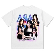 BABYMONSTER Korean Group Rami Ahyeon Asa Pure Cotton t-Shirt Washed Short t Sleeve Shirt