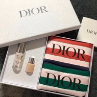 DIOR 迪奧 巴亞德條紋束口袋&amp;旅行保養組(台灣專櫃貨) 3件/組