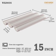 Learning Kitchen Large Household Size/Small French Bread Baking Tray Rack for Oven, Long Bread Bague