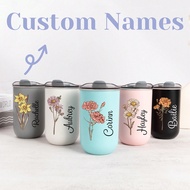 Personalized Stainless Coffee Cup, Personalised Tumbler With Lid, Bridesmaid Proposal Wine Tumbler, 