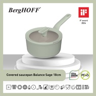 HIJAU Berghoff Covered Saucepan Balance Sage 18Cm / Ceramic Pot 1 handle Non-stick Coating Dutch ove