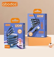 其他品牌 - 【AS-DS301】abodos 120W 三合一超級快充數據線（6972436528301）黑色 1.2米編織線 充電線