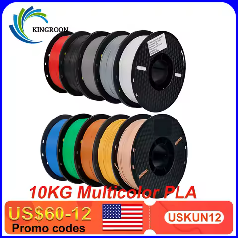 10KG/22LBS Multicolor PLA filament 1KG/Roll 1.75mm For 3D Printer Material for 3D Printing 3D Printe
