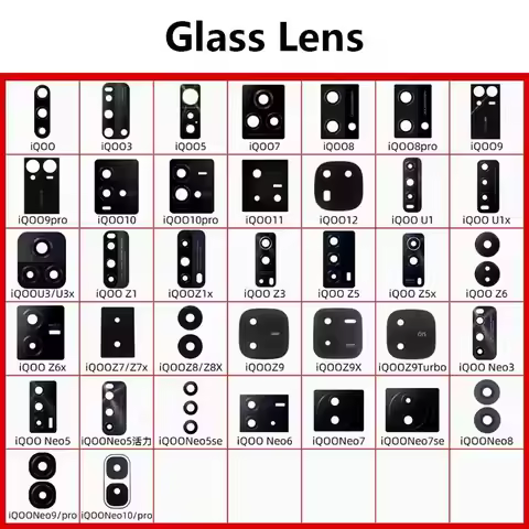 For IQOO 12 11 10 9 8 7 6 5 4 3 Pro Neo U1 U3 Z9 Z8 Z7 Z6 Z5 Z3 Z1 Z5X Z6X Z7X Z8X Rear Back Camera 