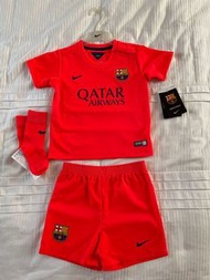 全新 Nike 巴塞隆拿 三冠王 球衣 波褲波襪全套 12-18個月小童