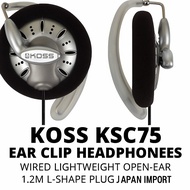 KOSS KSC75 Ear Clip Headphones Wired Lightweight Open-Ear 1.2m L-Shape Plug Japan Import