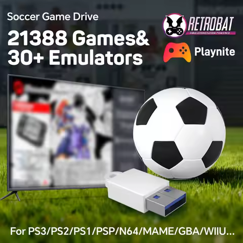 Portable Game HDD for N64/PS3/PS2/PS1/MAME/PSP Retro Soccer Gaming Hard Drive with 21316 Games&72 AA