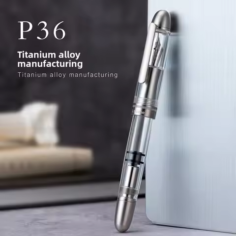 Asvine Piston Filling Fountain Pen Asvine & Bock Nib EF/F/M Titanium Alloy & Acrylic Smooth Writing 