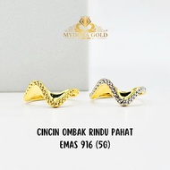 MYDORA Cincin Ombak Rindu Pahat (5G) l EMAS 916/22K