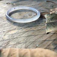 【Lost and find】天然 和田玉 紫羅蘭 白 青花 手鐲 56