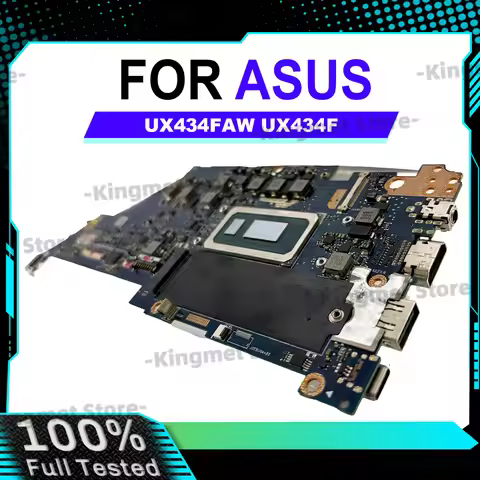 UX434FAW Laptop Motherboard For ASUS ZenBook UX434FA UX434F U4600F Mainboard With 10th Gen I3 i5 i7 
