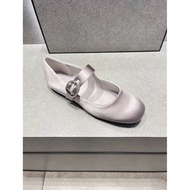 Satin Mary Jane Shoes Flats