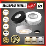 [2 YEARS WARRANTY] LED Mini Eye ball 3'' 5W LED Surface Eyeball LED Downlight Black/White Surface Do
