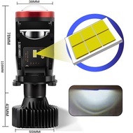 H4 LED Projector Mini Lens Auto H4 LED Headlight Y6D Y7D Y8 Bulbs Kit Conversion Hi/Low 120W Turbo F