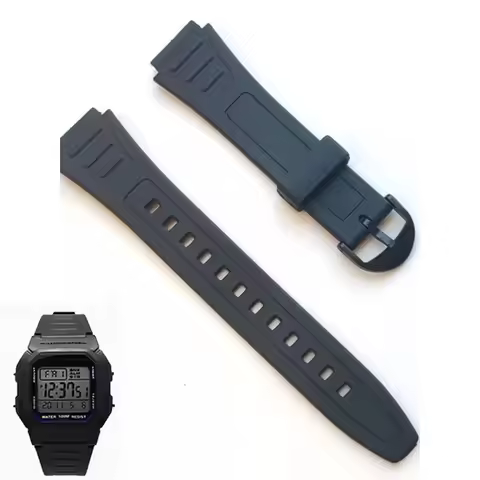 Watch band For Casio G-Shock W-800H W-217H AQ-S800W Resin Rubber Convex Joint 18mm Bracelet watch ac