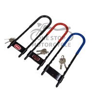 Fork Lock Heavy Duty Security Chain Lock Motorcycle Motosikal Motor Kunci Rantai ULock U Lock KEY SE