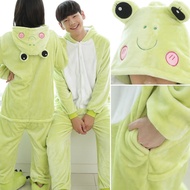 Adult Unisex Animal Pajama Pyjama Set Costume Sleepwear Fleece Frog Suit Cosplay