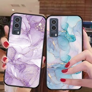 Vivo y72 5g glass phone case with luxurious stone print