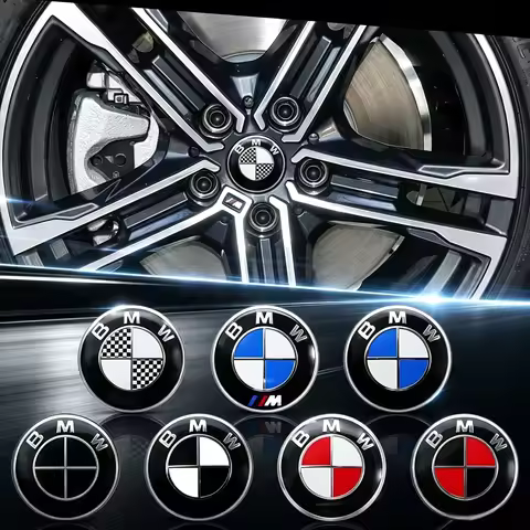 4Pcs 56/60/65MM Wheel Hub Center Cap Emblem Decal Sticker For BMW E46 E60 E90 F02 F10 F30 G20 G28 G3
