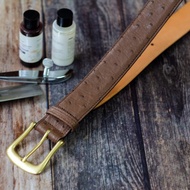 手工製鴕鳥皮皮帶