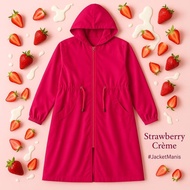 [HAZEL TD] HOODIE #JACKETMANIS MUSLIMAH WATERPROOF (ROSELLE)