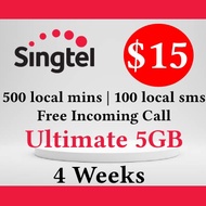 Singtel Ultimate Ez $15 (5GB+500min+100SMS+FIC)