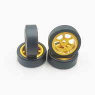 Alloy 4pcs rim wheel 5 spoke drift tire for rc hobby model car 1/28 Wltoys K969 K989 P929 drift rall