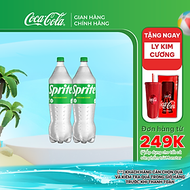 Combo 2 Chai Nước Ngọt Giải Khát Sprite Vị Chanh 1,95l/Chai Coca-Cola Official Store