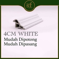 Wainscoting PVC DIY 4cm Limited [panjang 145cm][READY STOCK]