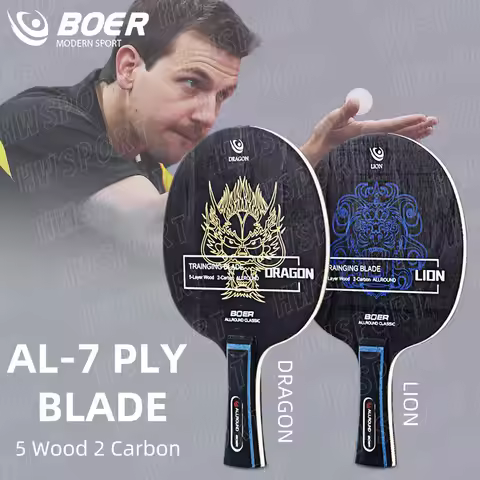 BOER LION DRAGON Table Tennis Blade 5 Wood 2 Carbon Ping Pong Blade Entry Pingpong Base Board