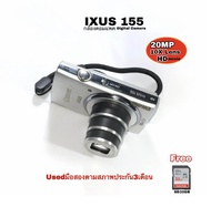 Canon IXUS 155 20MP HD Compact Camera กล้องคอมแพค Ultra Wide Zoom 10X lens 24-240mm Macro 1 cm เลนส์ดีคมชัดใส มือสองมีประกัน3เดือน