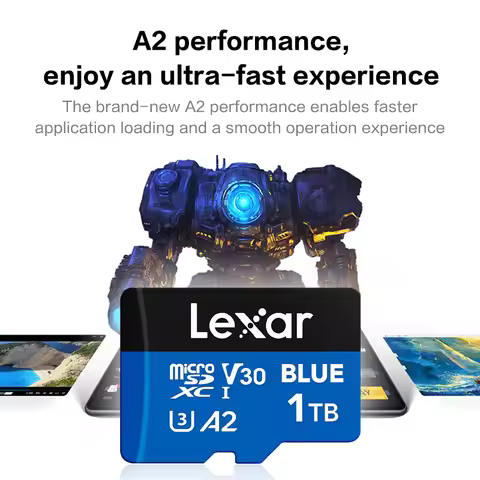 Lexar BLUE MicroSD TF Card 2TB 1TB V3 A2 4K Memory Card for Tablet Dashcam Game Console Max 160Mb/s 