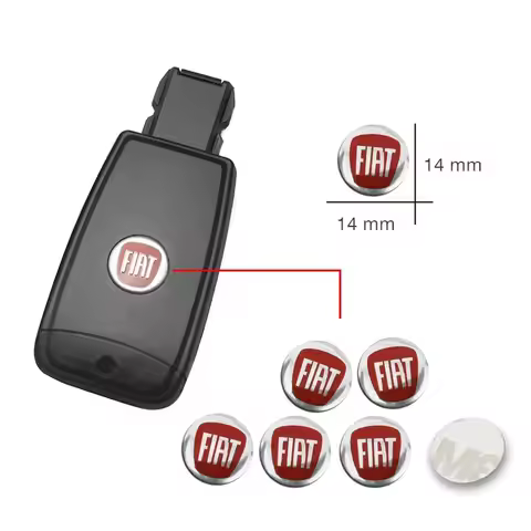 5/10Pcs Car Aluminum Remote Key Emblem Stickers For FIAT Abarth 500 Tipo Punto Ducato Stilo Palio Br