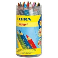【UZ文具免運費】德國製造 德國LYRA Ferby三角漆皮色鉛筆(12cm長)18色組 3623180